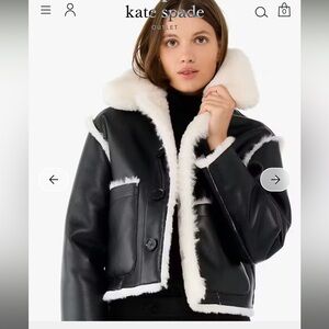 kate spade Reversible Shearling Coat, beautiful cream color, size medium